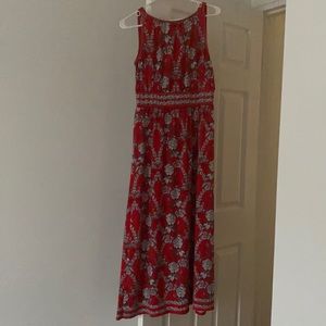 Maxi Dress Orange Floral